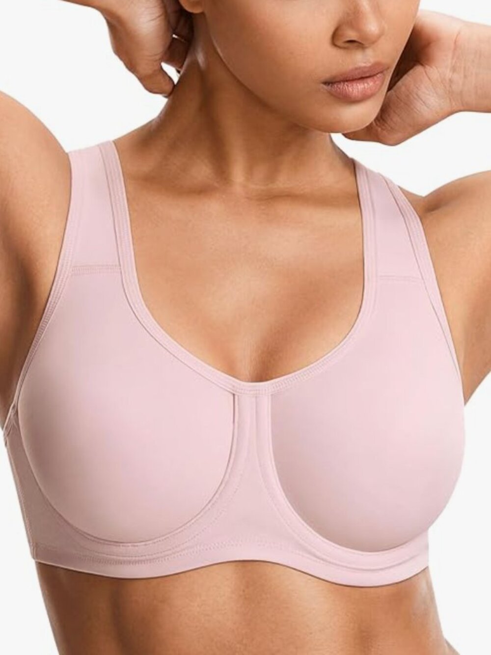 Syrokan A227 Women's Max Control Underwire Sports Bra High impact 44F Pink